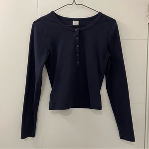 3/$25 Navy Blue Sunday Best Long Sleeve
